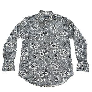 Robert Graham Hauser, Classic Fit, Long Sleeve Designer Shirt, Sz S, Navy Floral